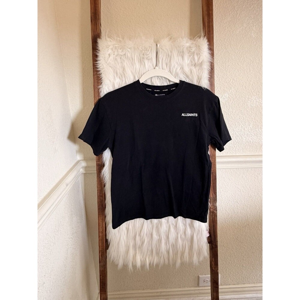 Kids AllSaints Black Short Sleeve Logo Tee